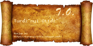 Turányi Ottó névjegykártya